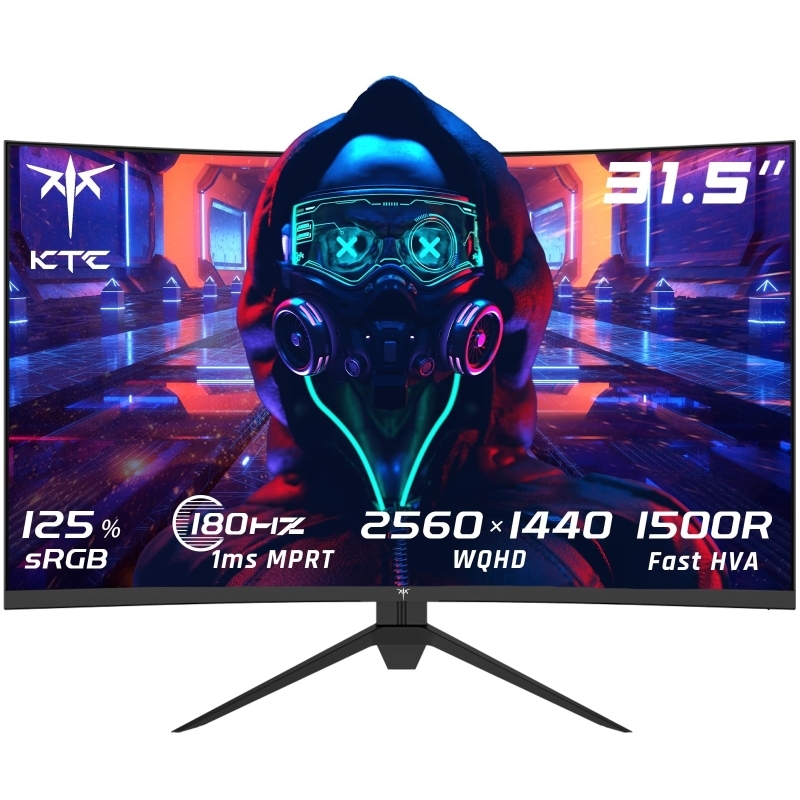 KTC H32S17 Curved Gaming-Monitor 32 Zoll QHD 2560 × 1440 180Hz 1500R HVA-Panel